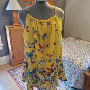 Yellow skinny strap Cami tanktop NEW